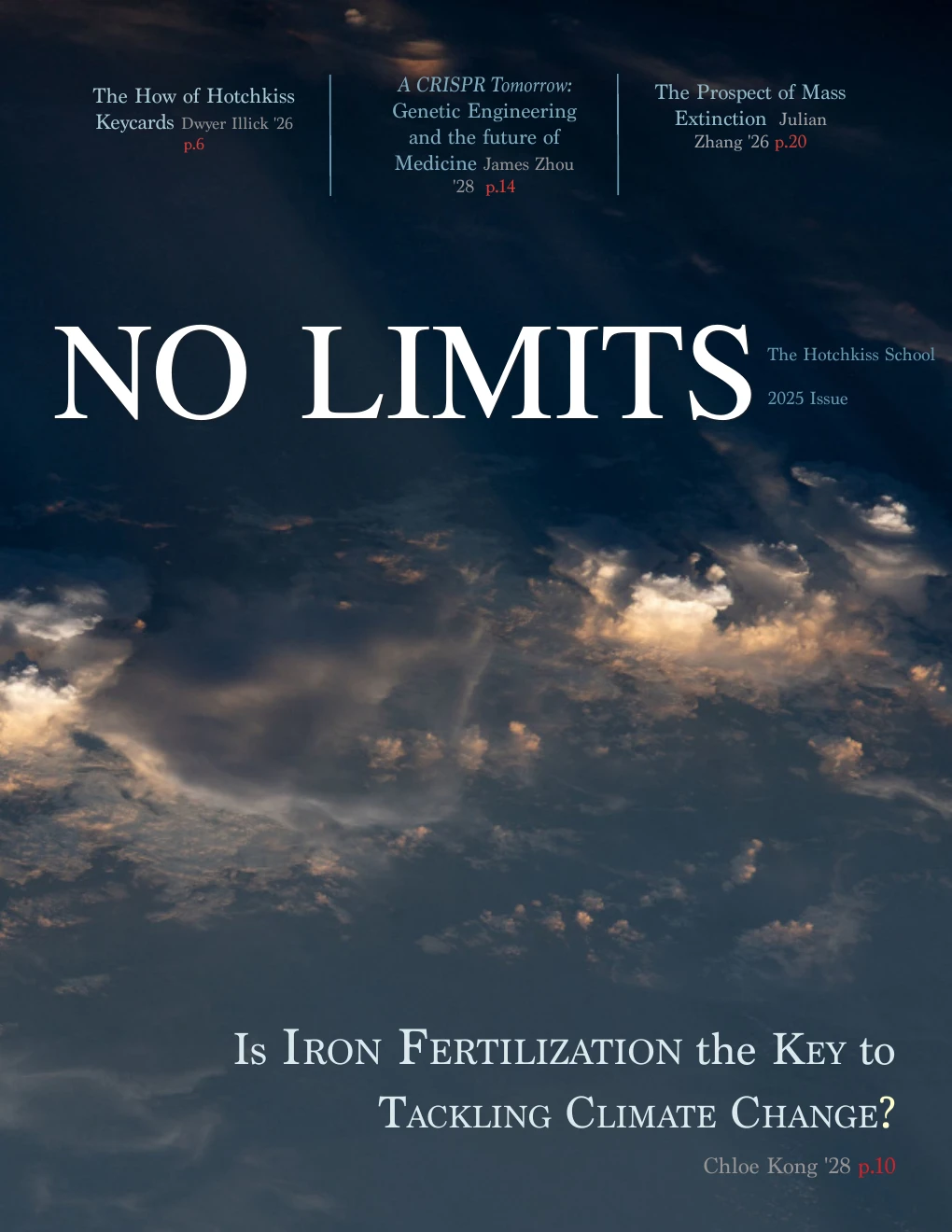 Cover of No Limits Spring 2025, The Hotchkiss School STEM magazine
